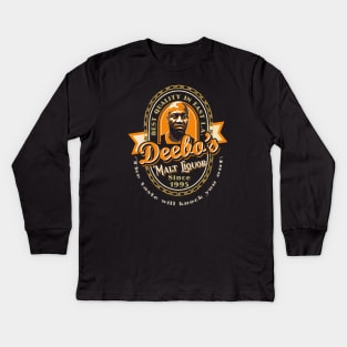 Deebo's Malt Liquor Label Kids Long Sleeve T-Shirt